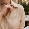 Golden Plated Brooch Hollowout Star Rhinestone for Women, Dainty Decorative Lapel Alloy Pin Pin, Sparkling Jewelry Accessory Daily Wedding Party