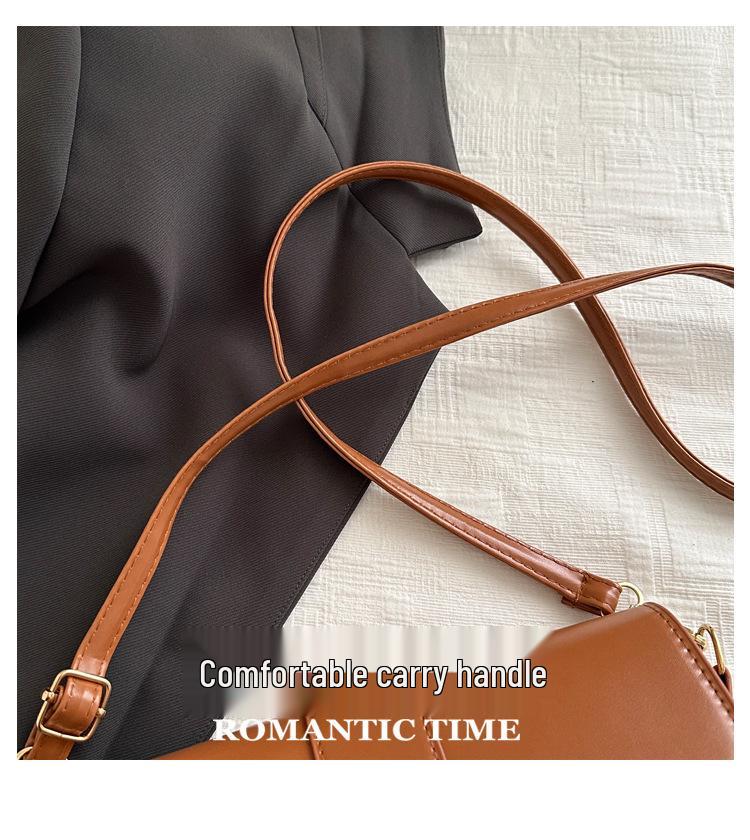 2024 Winter Retro Fashion Lock Buckle Crossbody Bag - Versatile, Stylish Small Square Bag for Women