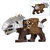 MOC Medieval Wolf Building Blocks Castle Army Knight Soldiers Figures Mount Animal Bricks Toys Gift DF004