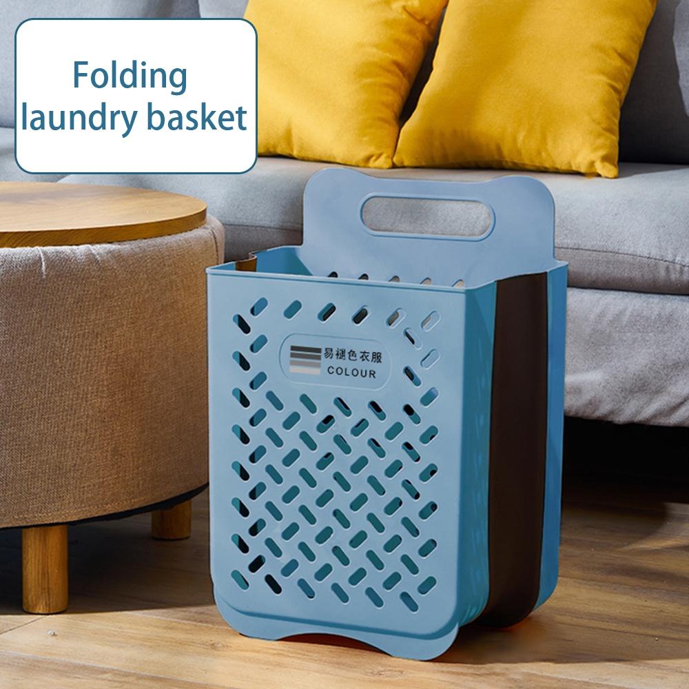 Large Portable Bathroom Folding Dirty Clothes Storage Basket Household Wall Hanging Punch-Free Laundry Basket Put Clothes Bucket