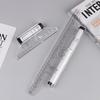 1Pc Angles Line Ruler 15/30cm Multi-Function Drawing Tool Metric Rolling Ruler Clear Parallel Rolling Ruler
