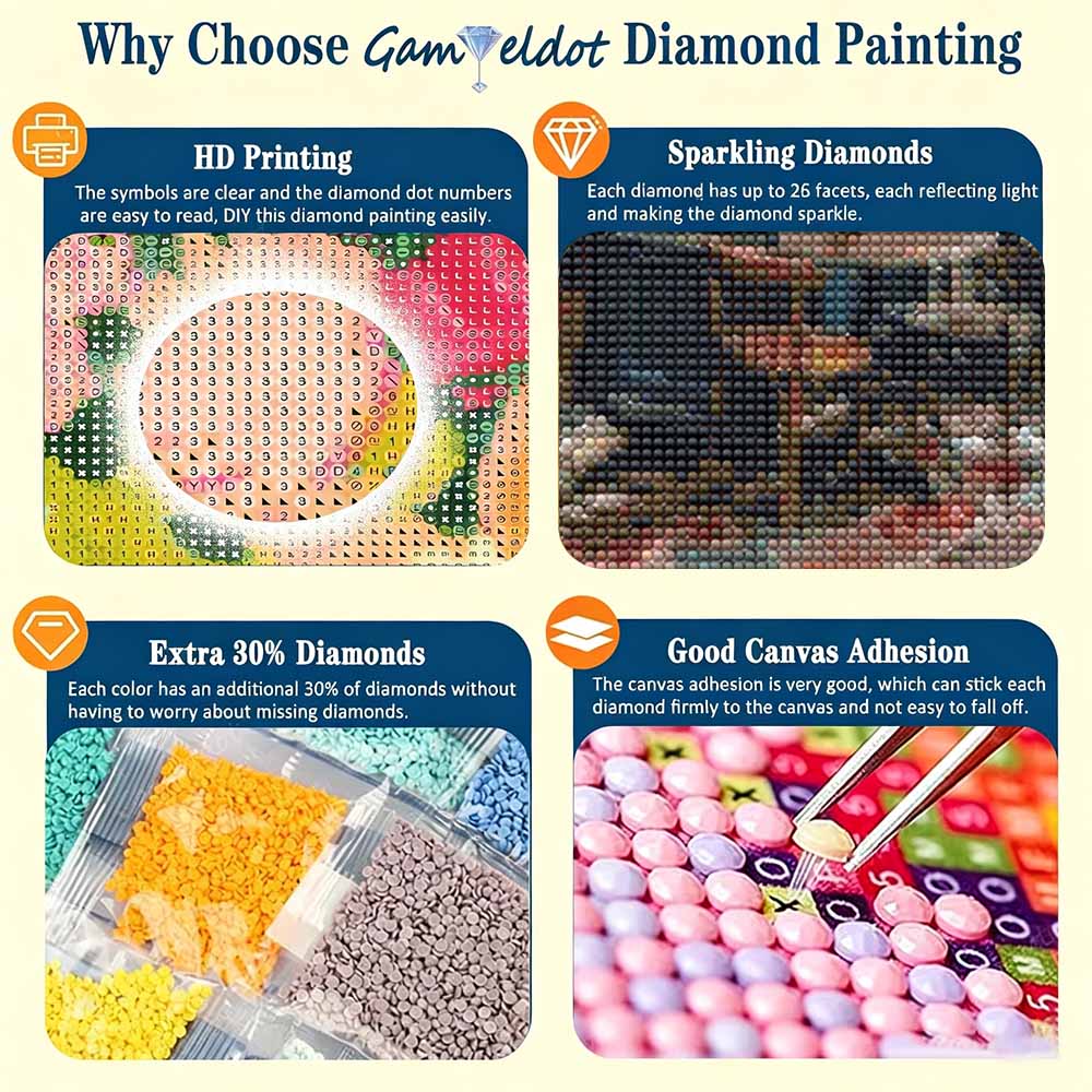 Diamond painting DIY kit landscape bookstore street view home room decoration
