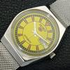 AUTOMATIC VINTAGE SEIKO 5 JAPAN 6309A MENS YELLOW COLOR DIAL WATCH A702725-1 R210-a702725