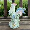 9'' Handpainted Porcelain Rooster Sculpture Ceramic Crow Cock Statue Interior Poultry Ornament Home Countryside Decor Art Craft