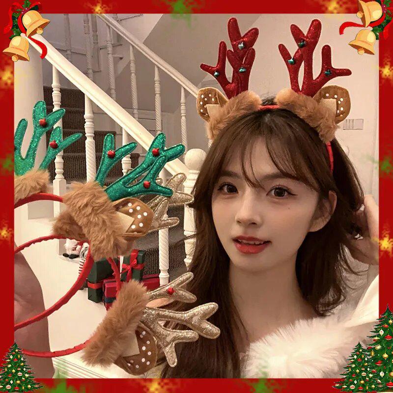 2025 Weihnachts-Geweih-Stirnband für Kinder - Feiertags-Haarschmuck