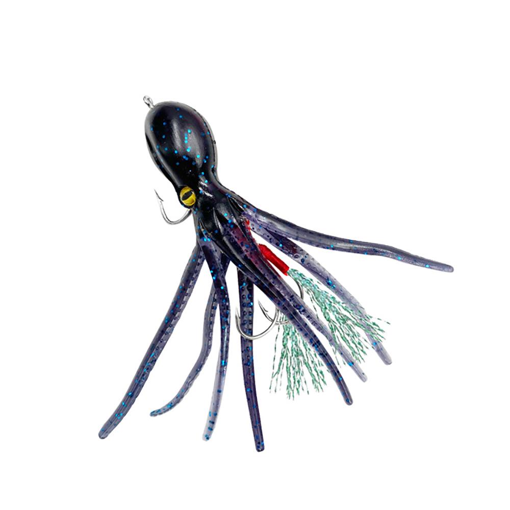 19g Tintenfisch Angelköder - Bleibeschwertes Lebensechtes Tintenfischdesign, Scharfe Haken & Verstärkter Körper für Hohe Attraktivität Salzwasser Süßwasser