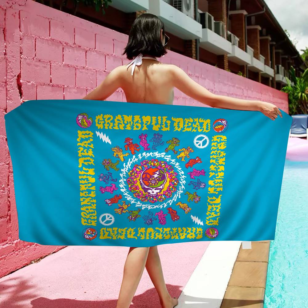 Rock Band G-Grateful-Dead Music Microfiber Beach Towel Absorbent Quick Dry Soft Yoga Swimming Resort Mountain Climbing Towel