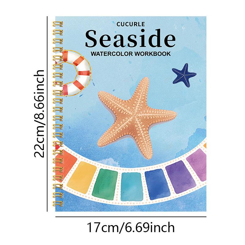 Spiral Bound Watercolor Workbook Special Coloring Practice Book For Art Painting