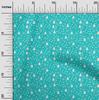 oneOone Cotton Flex Blue Fabric Snowflake,Star & Tree Dress Material Fabric Print Fabric By The Yard 40 Inch