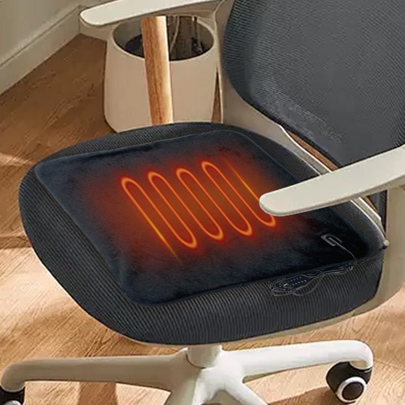 Heated Car Seat Non-Slip Electric Heated Chair Seat Cushion For Home Fast Heating Seat Heating Cushion 5 Heat Levels Winter Seat