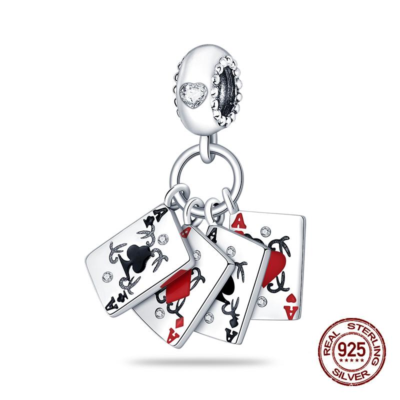 100% Copper Strawberry Lipstick Ladybird China Red Charms Beads Fitoriginal Bracelets For Women Diy Jewellery