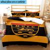 3pcs Football Crest Printed Bedding Set Duvet Cover Closure Includes 1 Duvet Cover & 2 Pillowcases Bedding Sets Home Decor Gifts