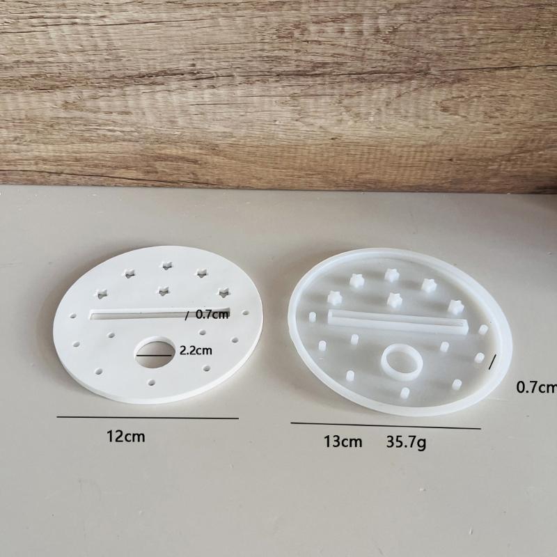 Round Silicone Mold For DIY LED Candle Holders Sturdy And Easy To Demold For Creative Homes Decors Projects