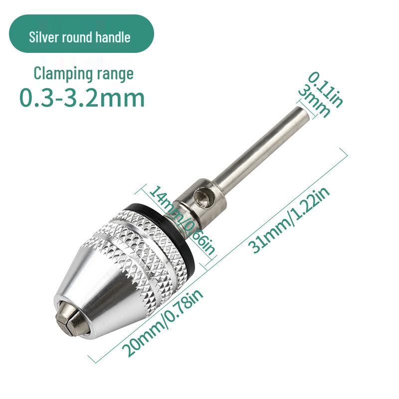 Self-Centering Electric Grinder Chuck with Three-Jaw Twist Drill Bits