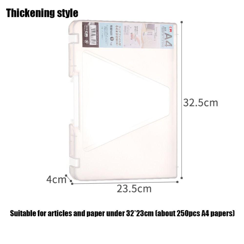

Прозрачный бокс для файлов формата А4 Портативный бокс для хранения файлов формата А4 А5 Органайзер для документов Настольный органайзер Thickening-A4