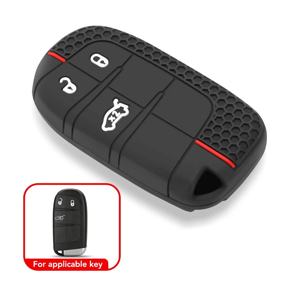 

Силиконовый чехол для ключа автомобиля для Jeep Renegade Compass Grand Cherokee для Chrysler Wrangler для Dodge Challenger Journey Charger