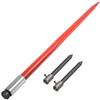 Hay Spear 49" Bale Spear 3000 Lbs Capacity, Bale Spike Quick Attach Square Hay Bale Spears, Red Coated Bale Forks, Bale Hay Spike with 2 Stabilizer