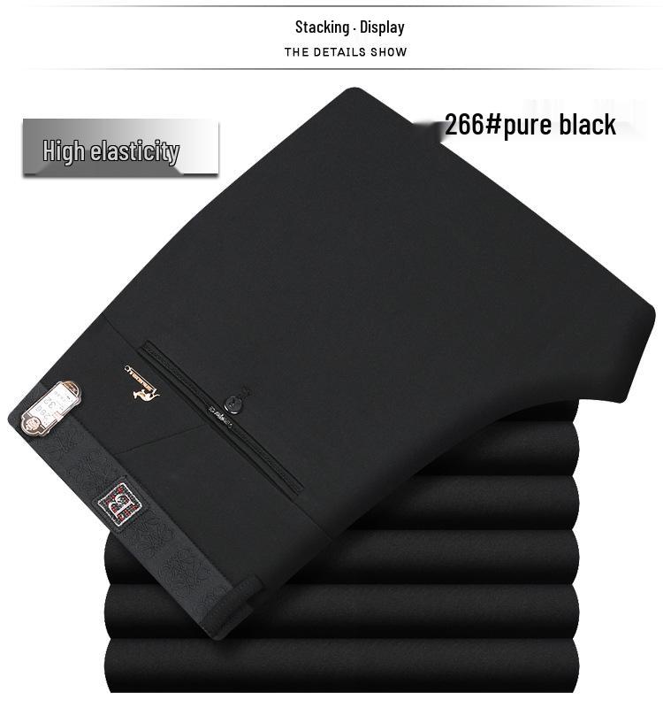 Men's Autumn Slim Fit Korean Style Black Business Casual Trousers