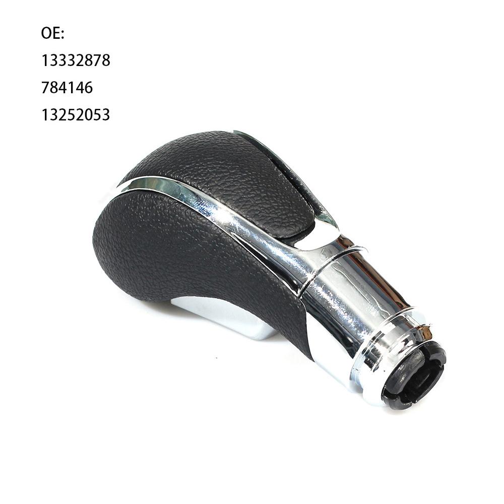 Gear Shift Knob Black+Chrome For Vauxhall Opel Replace #13332878 13252053 784146