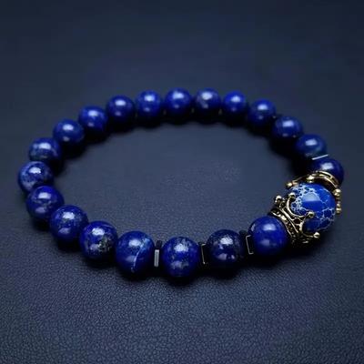 Women's Bead Bracelet Couple's Bracelet Tiger Eye Gemstone Bracelet Men's Blue 1 Piece  Accessories