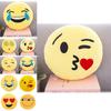 Charming 13" Yellow Round Emoji Pillow With Cute Fun Design And Soft Plush Material