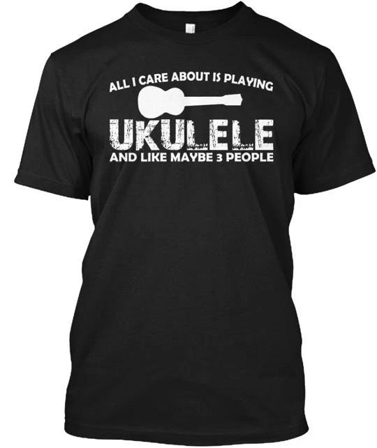 

Playing Ukulele T-Shirt Made in the USA Size S to 5XL S