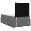 Box Spring Bed with Mattress Dark Gray 120 x 190 cm Fabric