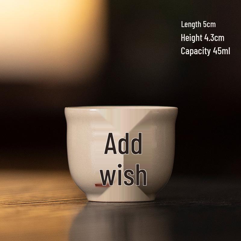 Zen Calligraphy Ceramic Tea Cup - Retro Style Kung Fu Tea Set