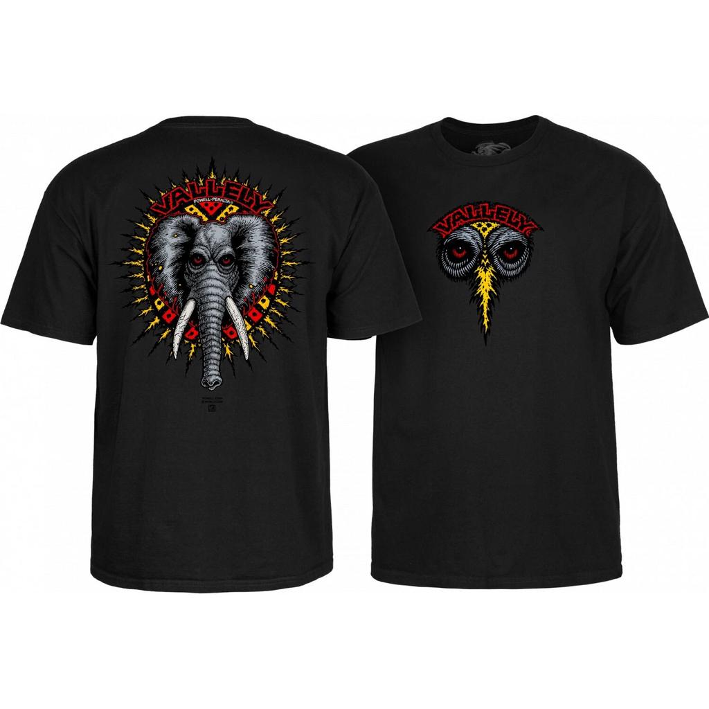 Powell Peralta Skateboard Shirt Mike Vallely Elephant Black