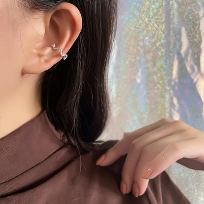 Mobius Sweet Cool Ear Clips Neutral Wind Ol Commuter Spiral Waves Irregular Ear Bone Clips No Ear Piercings