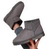 Winter Snow Boots Female Students Warm Fleece Thickened Flat Bottom Warm Cotton Shoes Suede Short Snow Boots