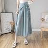 Spring New Chiffon Trousers Large Size Elastic Waist Casual Pants Lace-up Mesh Trousers Skirts Women's Clothing