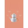 Tr-4534 White Enamel Teapot Set
