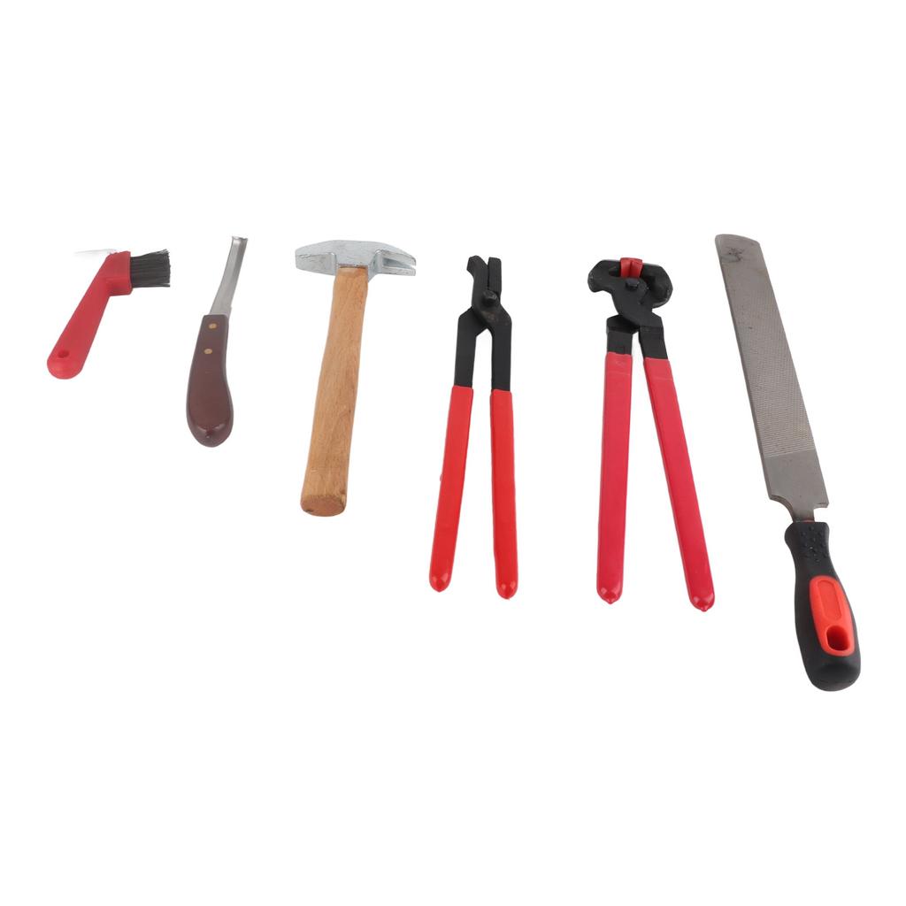 6 Piece Set Professional Horse Farrier Hoof Trim Tool Nail Horseshoe Plier Trimming Tool