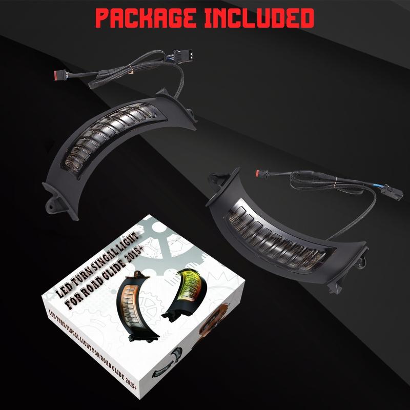 2Pcs/set Motorcycle Turn Signal Side Light LED Side Marker Signal Lamp Fits For Harley Road Glide