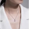 925 Sterling Silver Heart Necklace: Women's Korean Luxury Full Diamond Choker, Heart-Shaped Clavicle Chain