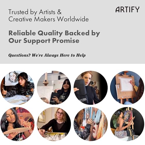 ARTIFY Paintbrush Set, Oil Painting, Watercolor, Acrylic, Gouache Brushes, Watercolor Brushes, Oil Painting Brushes, 24-Piece Set, Expert Series, with