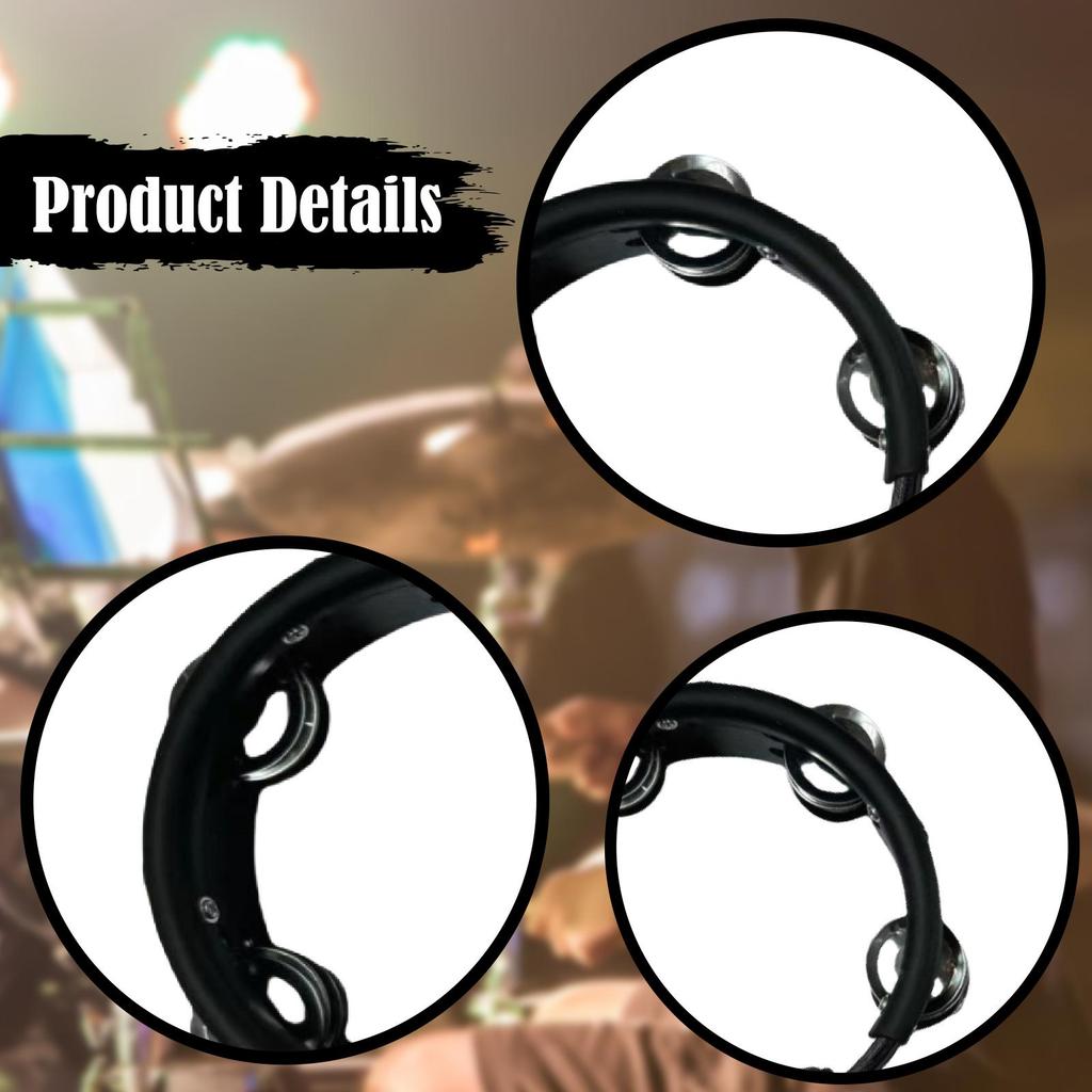 Percussion Tambourine Practical Performance Portable Party Professional Dance for Drum Set Cymbal Stand Handheld Tambourine