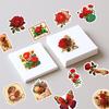 50Pcs Red Aesthetic Vintage Rose Stickers - Non-repeating Decals for Phone/Notebook/Cup Decor