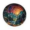 A Polyester Dreamlike Nature-Themed Spare Tire Cover, Suitable For Rvs/Suvs/Trucks/Travel Trailers With Sizes Ranging From 28 To