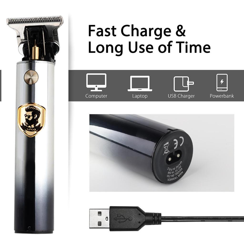 Waterproof T9 Electric Hair Clipper - Full Body Wash, Stylist Carving, Oil Head, Gradient Design