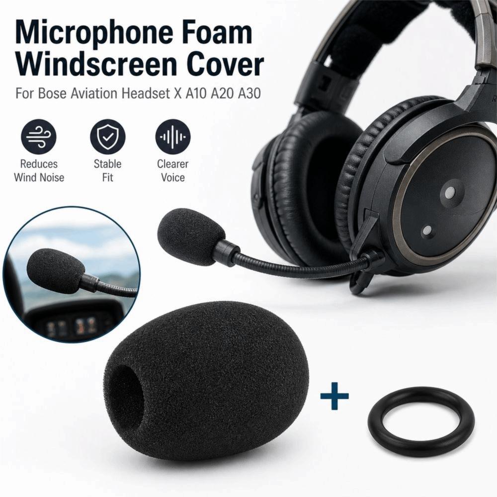 1pcs Foam Mic Windscreen Cover for Bose Aviation Headset X A10 A20 A30 Aviation Headset Accessories