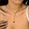 Stainless Steel Metal 26 English Letters Necklace for Women Fashion Gold Color Chain A-Z Alphabet Clavicle Necklace Jewelry Gift