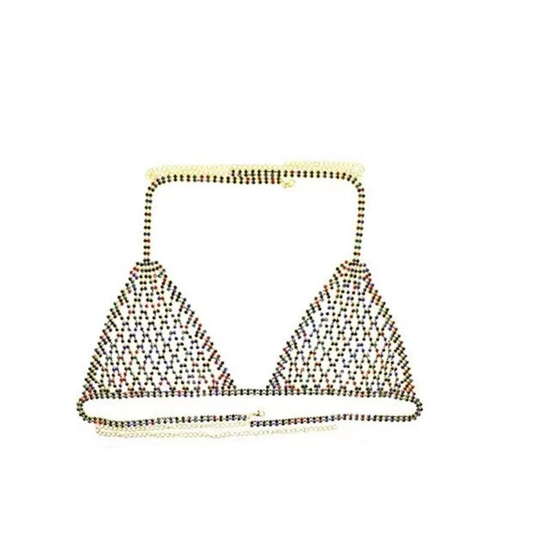 Fine Jewelry Body Chain Bra and Panties Bikini Set Summer Chest Sexy Underwear Women Rhinestone Body Jewelry