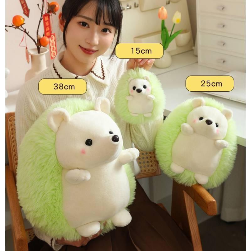 Plush Hedgehog Toy Cartoon Stuffed Doll Bedroom Decoration Keychain Kids Gift