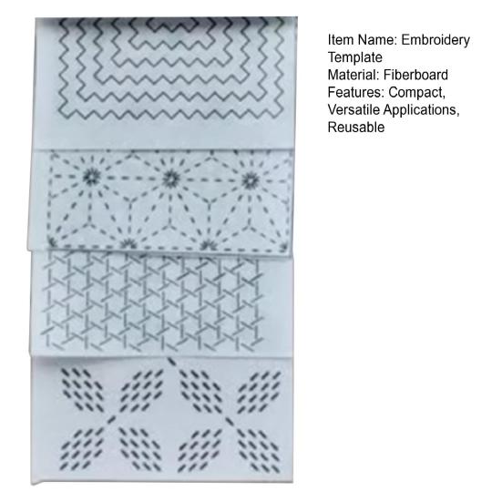 4 szt. szablon do haftu Sashiko, geometryczny wzór Sashiko, szablon wielokrotnego użytku Sashiko, wzór do haftu do ręcznego pikowania i haftu