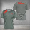 2026 men's W-letter printed casual quick drying sports top outdoor men's soft and breathable round neck T-shirt