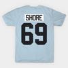 Men Black Print T-shirt Shoresy Sudbury Blueberry Bulldogs #69 Captain Sweater No-Cut Transfer Paper Print Cotton Tshirt