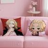 Animetokyo Revengers Cushion Cover Comfortable Reversible Pillow Cover Ideal For Car Sofa Bedroom & Beyond