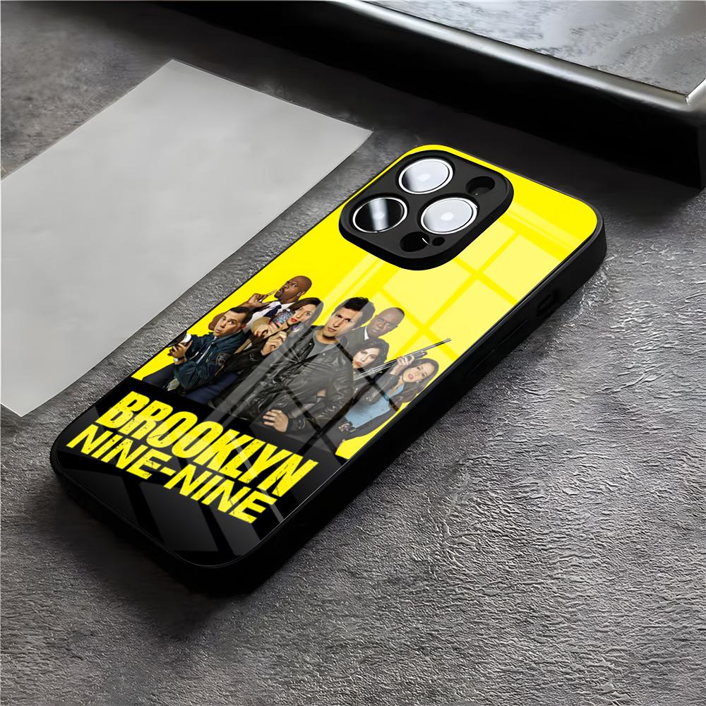 B-Brooklyn Nine-Nine 99 Handyhülle Für IPhone 17 Air 16 E Pro Max 15 14 13 Mini 12 Pro 11 Max Plus Schwarze Glasabdeckung
